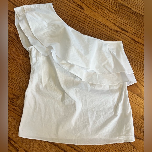 1. State White Off Shoulder Ruffled Top - Picture 2 of 5